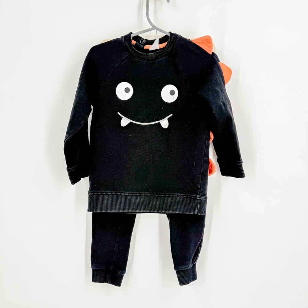 H&M Black and Orange Kids Matching Set